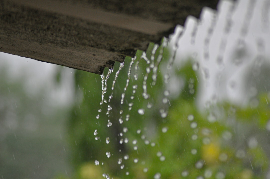 Rain gutter and drainage system on a home